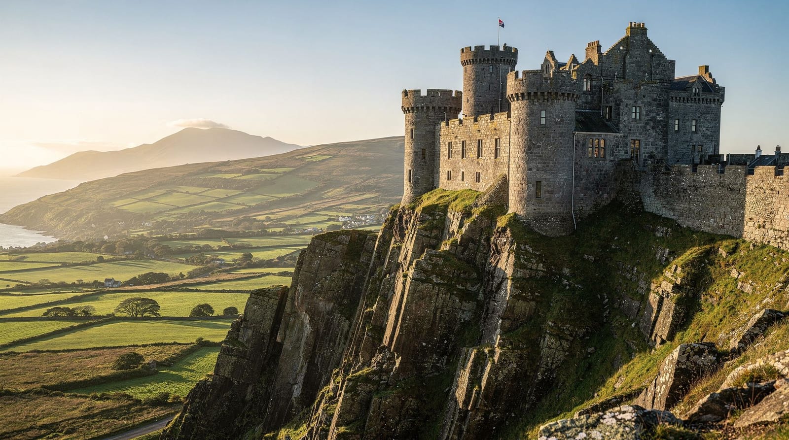 Harlech Castle — the clifftop fortress with a stairway to a vanished sea — Harlech Castle's dramatic clifftop position and its "way from the sea" staircase