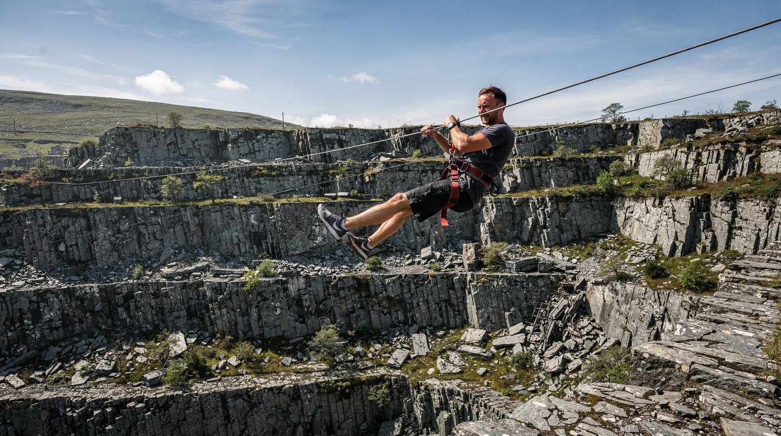 Zip World Snowdonia — Bounce Below review and booking guide — A review of Zip World's underground Bounce Below trampoline in the Llechwedd sla